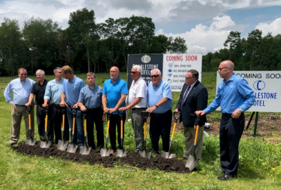 cobblestone hotel ground breaking