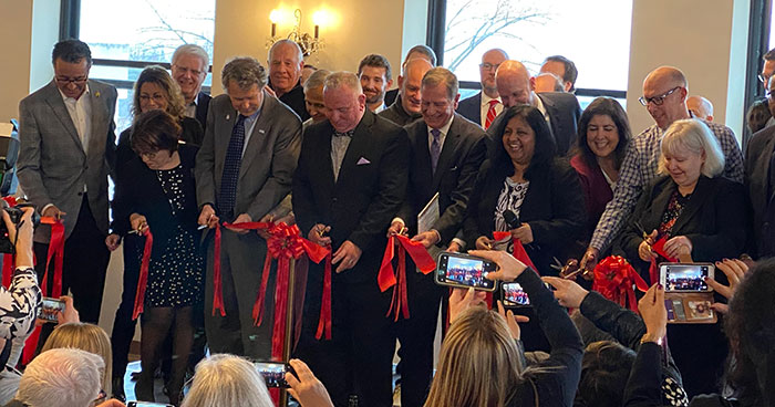 ribbon cutting ceremony at Ariel Broadway Hotel by Cobblestone in Lorain, Ohio